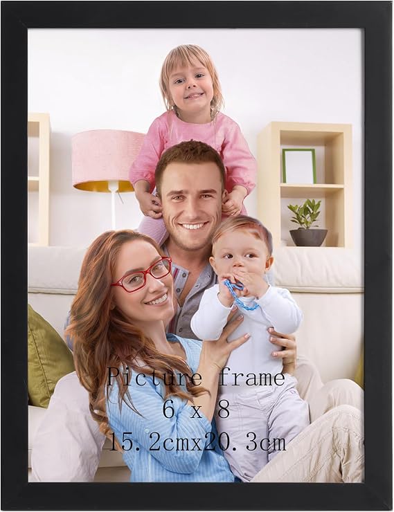 Giftgarden Black Picture Frame 15 x 20 cm Modern Photo Frame for 20 x 15 cm Photos and Pictures Smooth Slim Design Wall or Table Stand Single