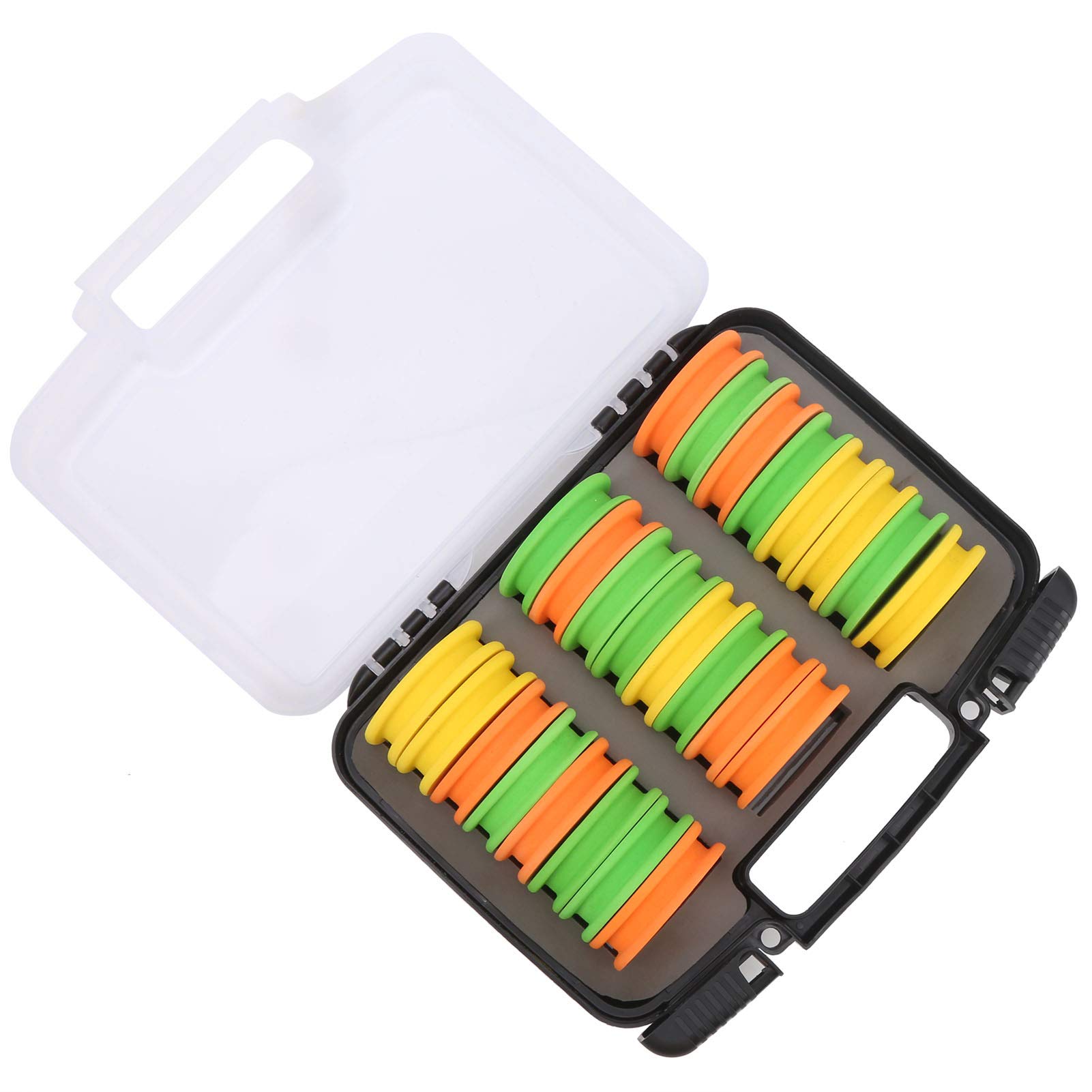 Set De 24 Bobines EVA Pour Lignes De Pêche – Avec Boîte ABS, Couleurs Variées