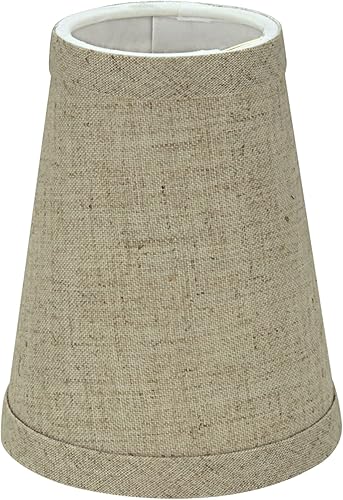 Miniatura 3 de Aspen Creative 32665-2 Juego de pantallas de lámpara de araña con clip con forma de imperio pequeño (paquete de 2), diseño de transición en beige, 4