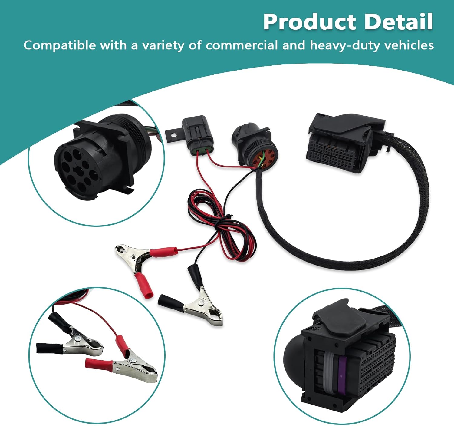 Engine Diagnostic Cable Compatible for Paccar MX13 EPA17 with ACM in Heavy Duty Trucks