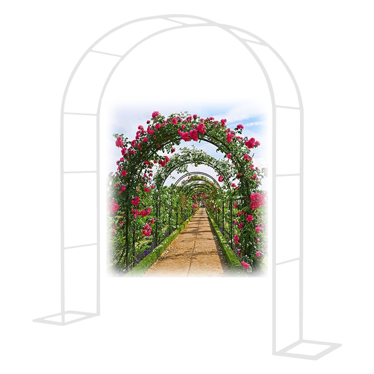 Arco de boda de metal resistente, estructura decorativa para ceremonias y fiestas