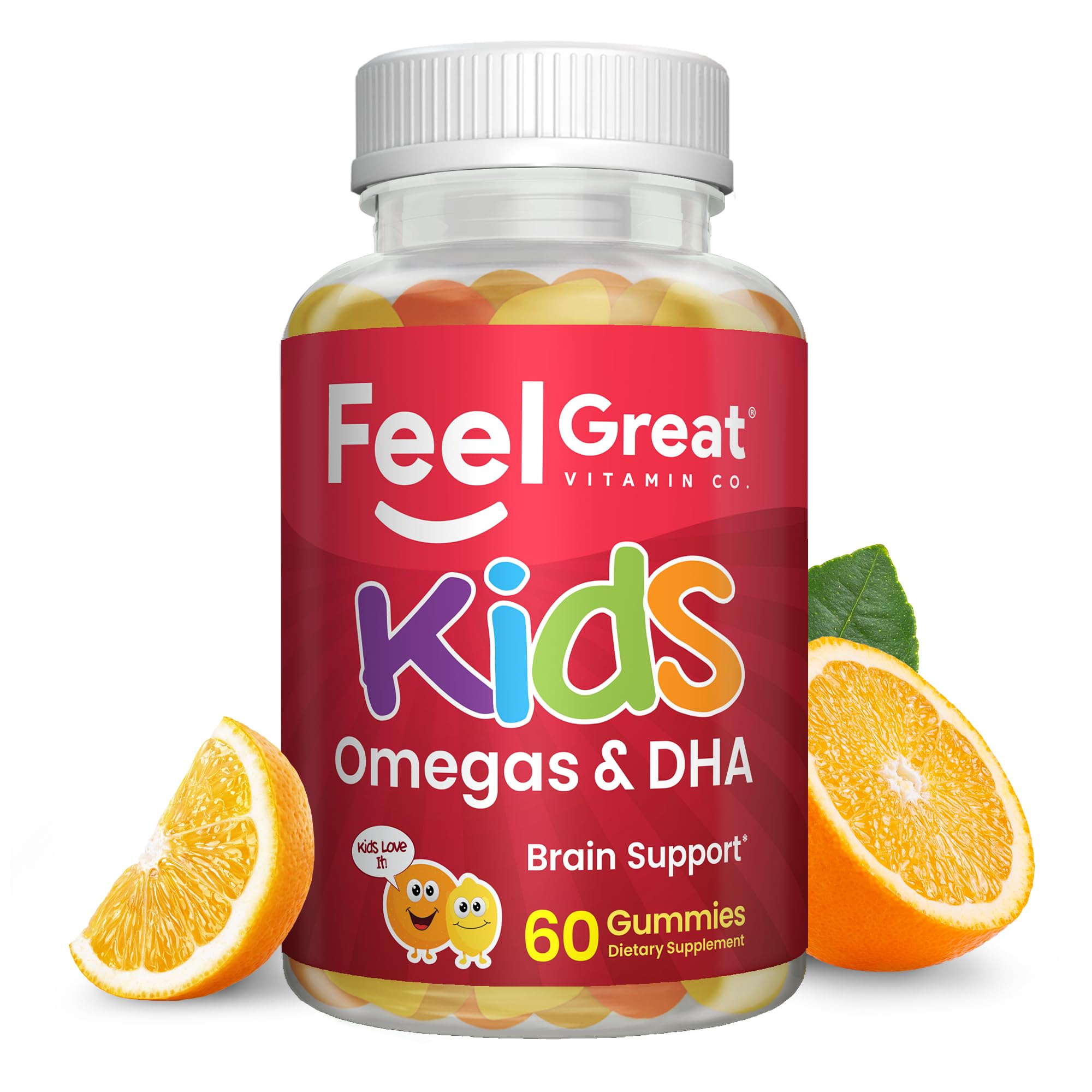 Feel Great Omega 3 DHA Gummies for Kids, Brain & Vision Support, 60ct, 2pk — Amazon image 9