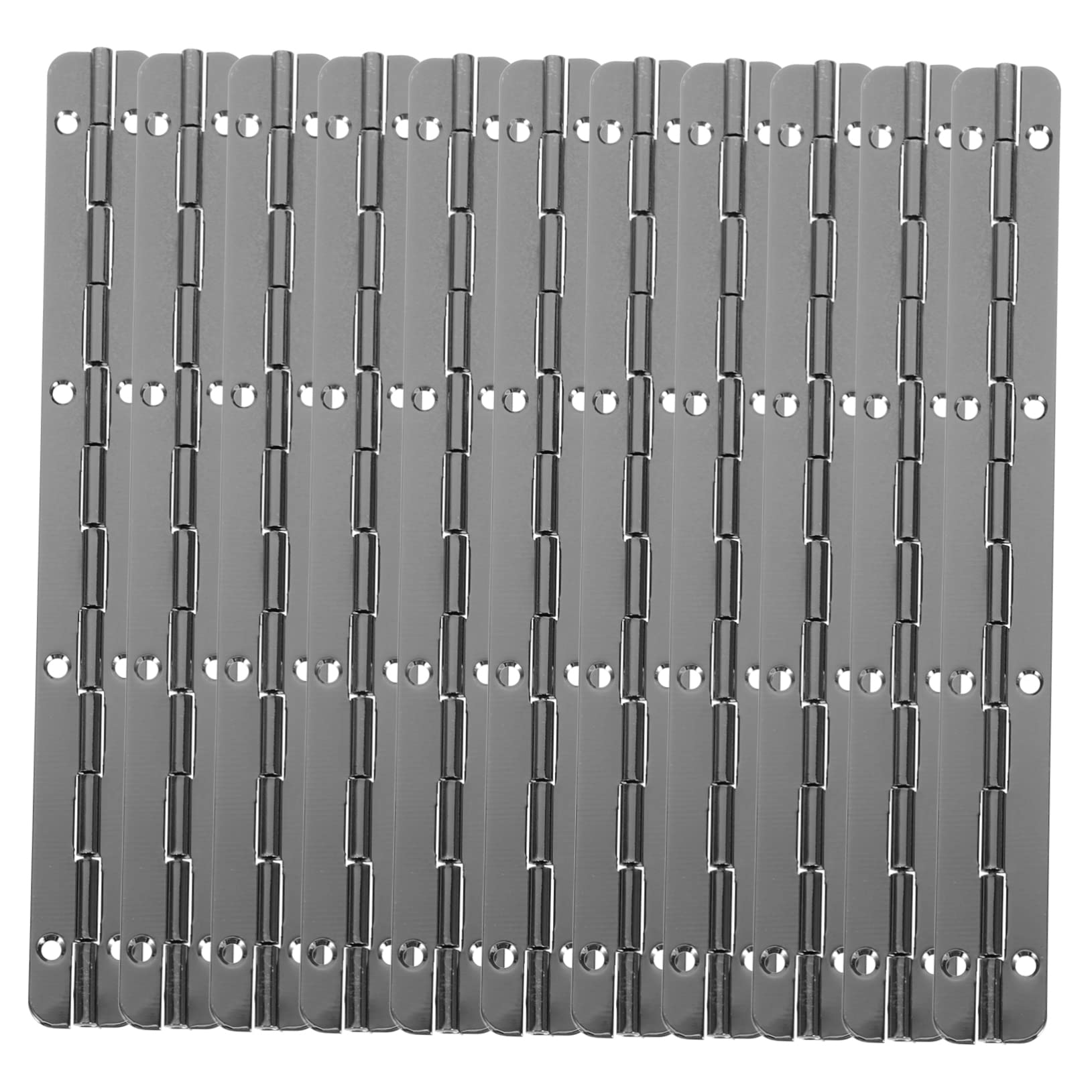 Homoyoyo 10Pcs Heavy Duty Folding Piano Hinges Continuous Hinges for Boxes and Cabinets Opening for Furniture and Storage
