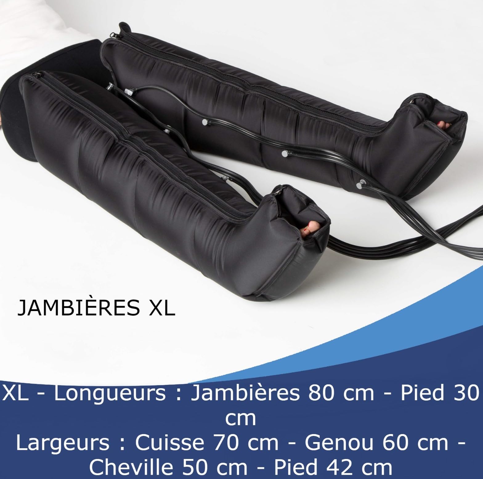 DinamicaMed® PRO 4.0 Classic Pressothérapie – Appareil de drainage lymphatique avec 6 programmes, 4 chambres à air, Bottes XL et Ceinture abdominale, utilisation à domicile
