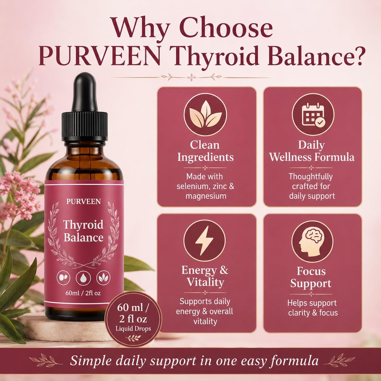 Thyroid Balance, Milk Thistle, Thyroid Support Drops for Women, Thyroid Support with Milk Thistle, Selenium, Zinc, Magnesium, Makes You Feel Energized — Amazon image 6