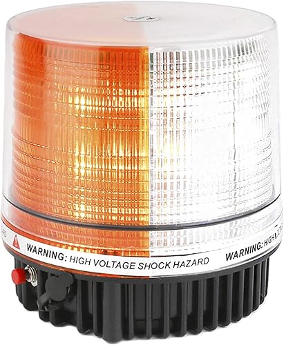LE-JX Baliza Giratoria Inalámbrica Ámbar/Blanca Naranja con Batería, Luz de Advertencia Estroboscópica LED para Techo Superior, Luces de Emergencia