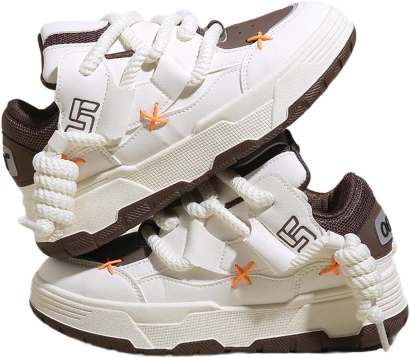 Women's Casual Sneakers, Lace Up Platform Soft Sole Walking Skate Shoes, Low-top Comfort Preppy Shoes