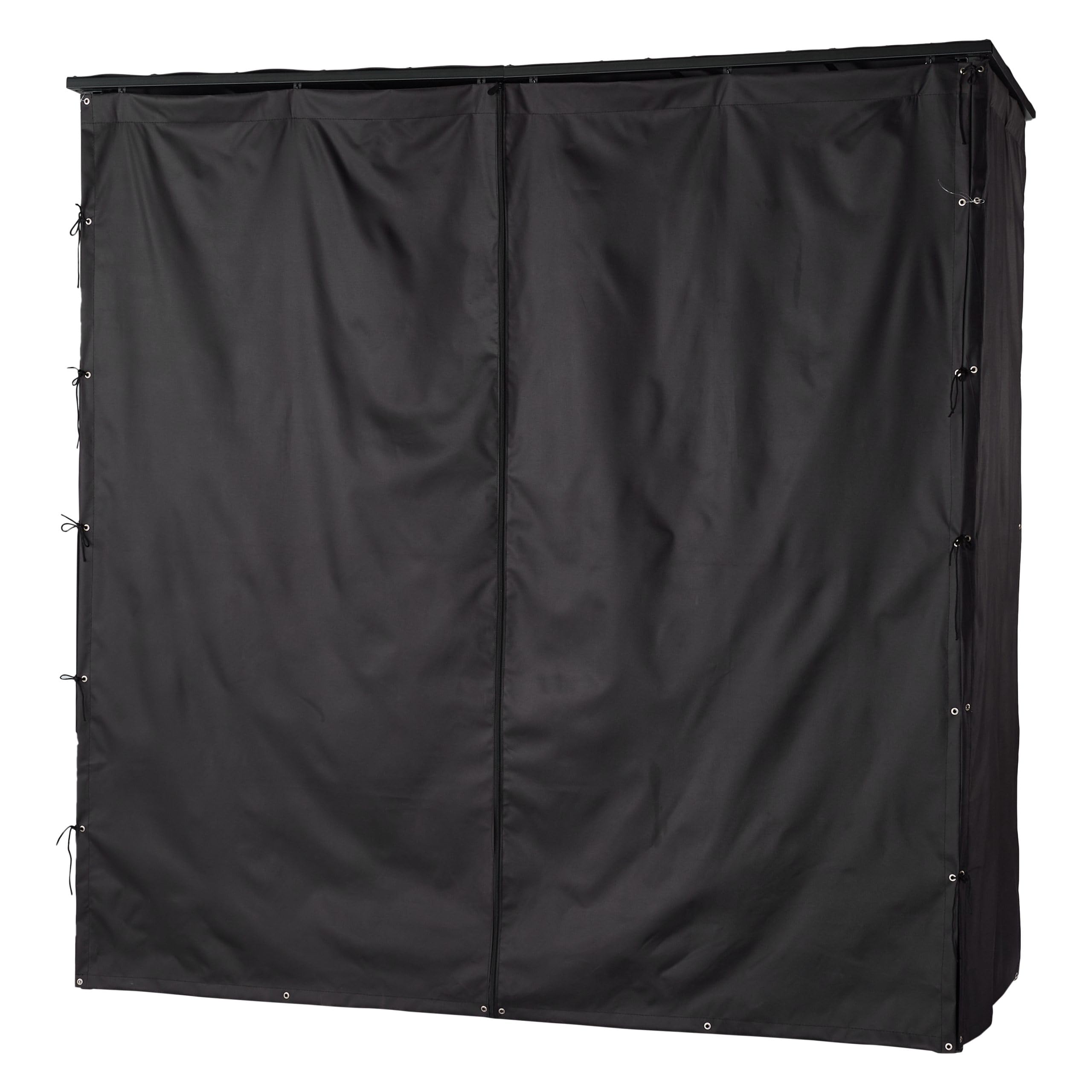 Kaminholzregal mit Dach + Schutzhülle + Tragetasche - Brennholzschuppen - Holzaufbewahrung wasserdicht - Brennholzregal - Holzregal - Kaminholzunterstand- Schwarz - Metall (180x60x180cm)