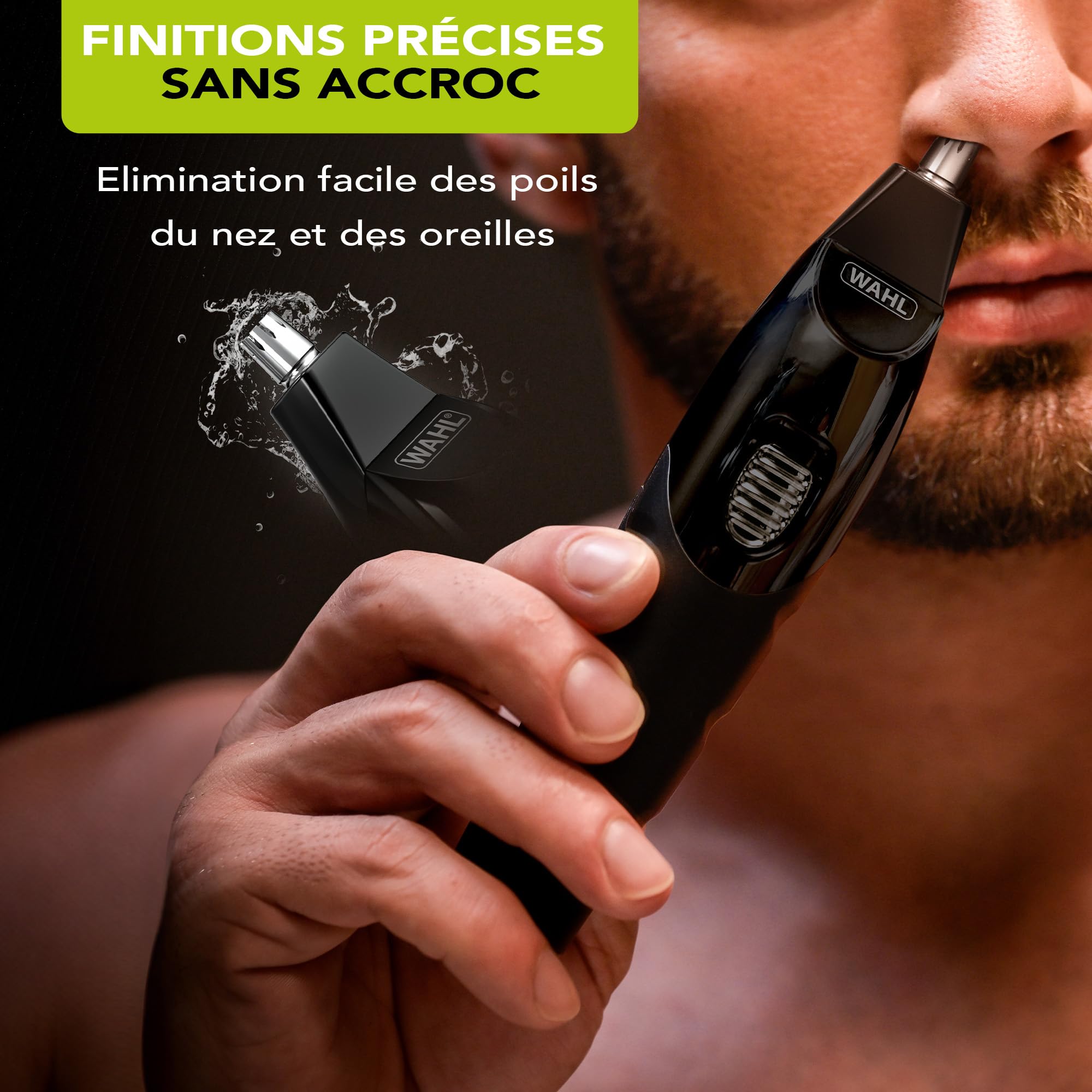 WAHL All in One Trimmer, cheveux, barbe, oreilles, nez et corps, batterie lithium puissante, têtes lavables et large tête en T, longueur de coupe de 0,5 mm à 25 mm, 210 minutes d'autonomie