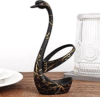 Vista 6 de AnSaw Elegante soporte pequeño de base de cisne negro para cafetería, comedor, perfecto para bodas y decoración de mesa de entretenimiento
