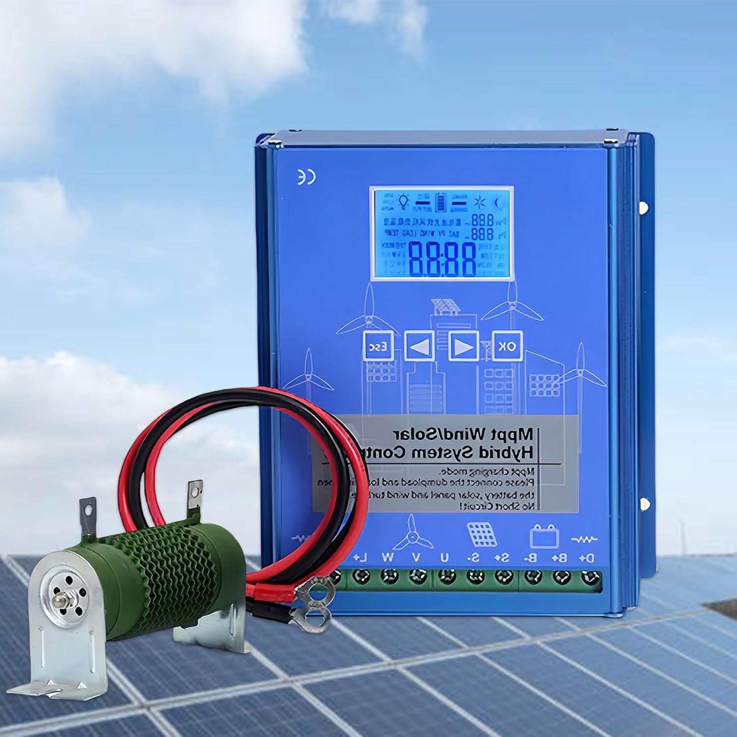 13000w Universal Renewable Energy Controller for Off-Grid Wind Solar Hybrid Systems Hybrid Charge Controller, Solar Controller, Mppt Solar Charge Controller 12V-13000W