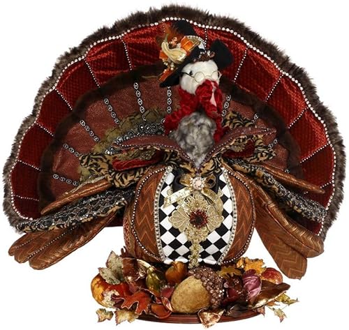 Mark Roberts Elegante figura de pavo de otoño de 2019, 25.5 pulgadas