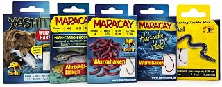 Aal-/Wurmhaken-Set mit Vorfach, 50Stk