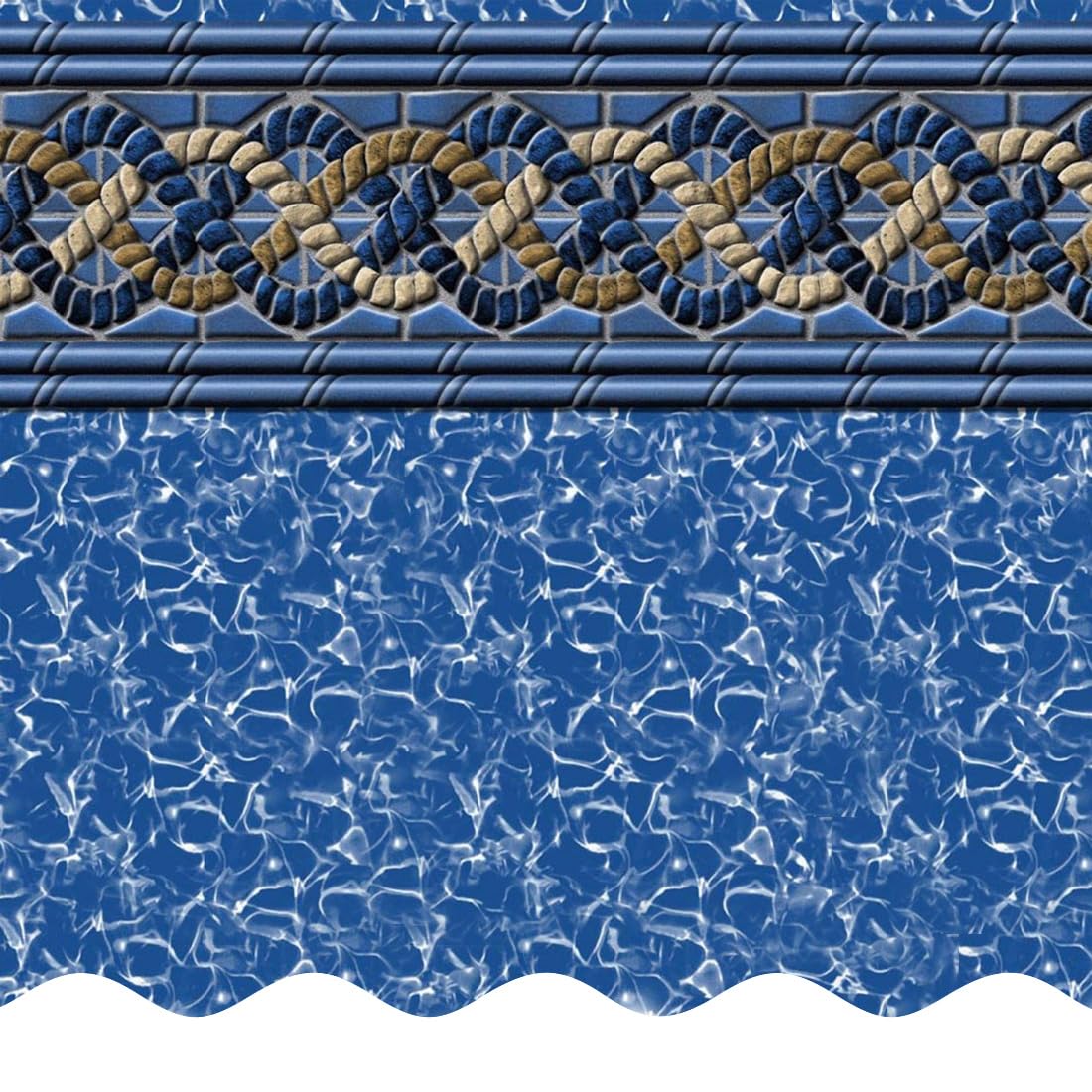 Smartline 12 ft x 24 ft Oval Swimming Pool Liner | Mystri Gold | Unibead Style | 52 Inch Wall Height | 25 Gauge Heavy Duty Virgin Vinyl | Designed for