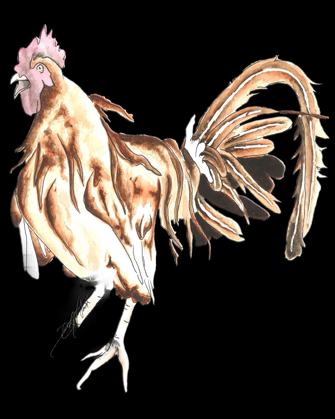 Fighting Rooster 2019 Daily Planner: 2019 Planner Calendar Goal Planner Daily Planner Black Cover