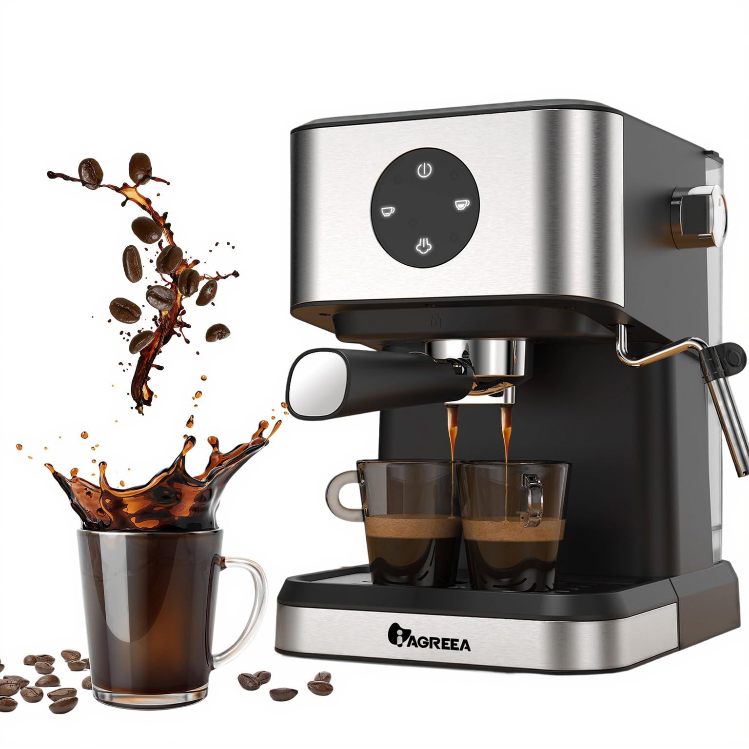 エスプレッソマシン agreea スチーム IAGREEA Espresso Machine 20 Bar, Professional Espresso Maker with