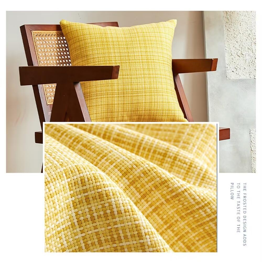 Juego de 2 fundas de almohada decorativas impermeables para exteriores, 45 x 45 cm, textura tejida, fundas de cojín de lino para sofá, jardín, patio, sofá, banco, decoración de sala de estar
