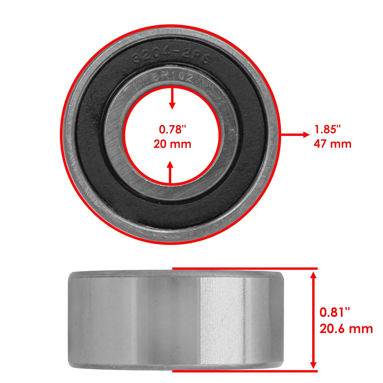 Caltric Rear Wheel Ball Bearings & Seal Kit Compatible with Honda Gl1500 Goldwing 1988 1990 1990