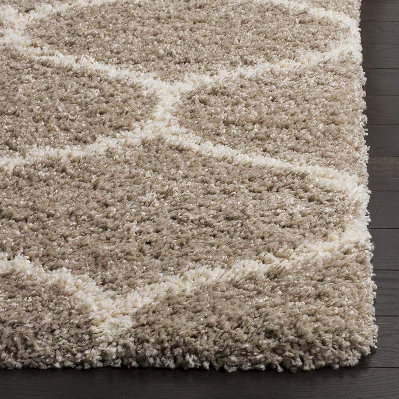 Image of Carpet for Living Room, Bedroom and Hall Handmade Microfiber Cozy Soft and Fluffy Shaggy Area Rug with 2 inch Thick Anti Skid Carpet [2x5 Feet Beige Ivory]