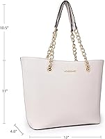 Vista 58 de Montana West Bolso de mano para mujer con asa superior con cadena Gris/Negro