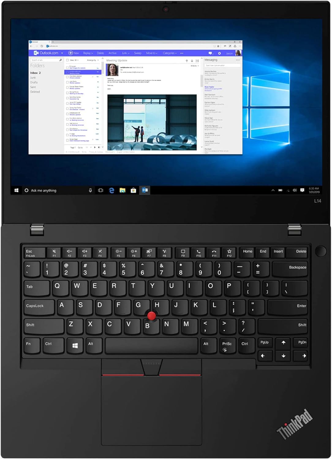 Lenovo ThinkPad L14 Gen 2 14.0" 60Hz FHD IPS Display Business Laptop (Intel i5-1135G7 4-Core, 16GB RAM, 256GB PCIe SSD, Intel Iris Xe, WiFi 6, Bluetooth 5.2, HD Webcam, Win 11 Pro) with Hub