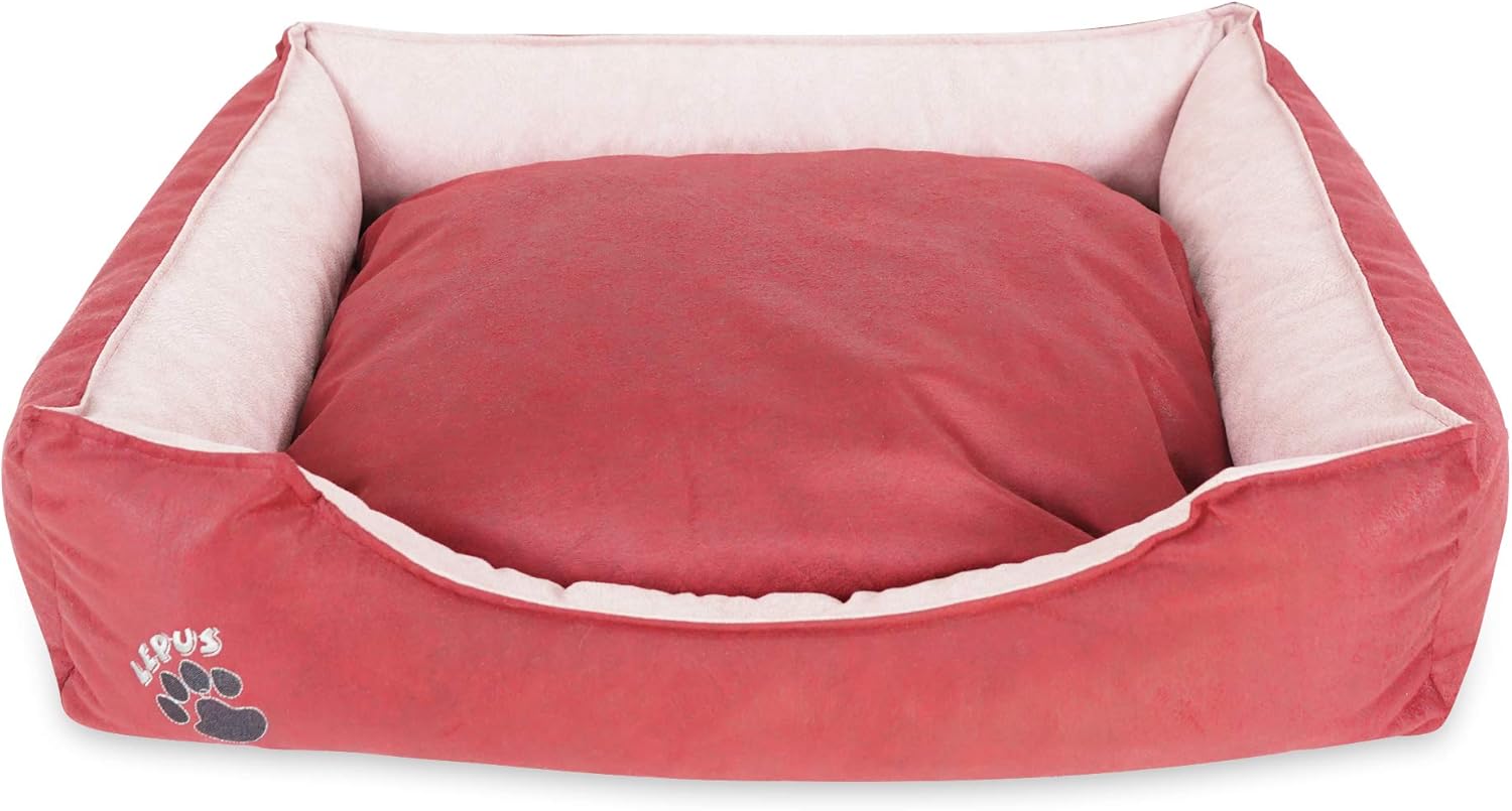 SUSSEXHOME Pets 19.3 x 14.2 x 7 Inches Washable Dog Bed for Small Dogs - Durable Waterproof Sofa Dog Bed with Sides - (Green)