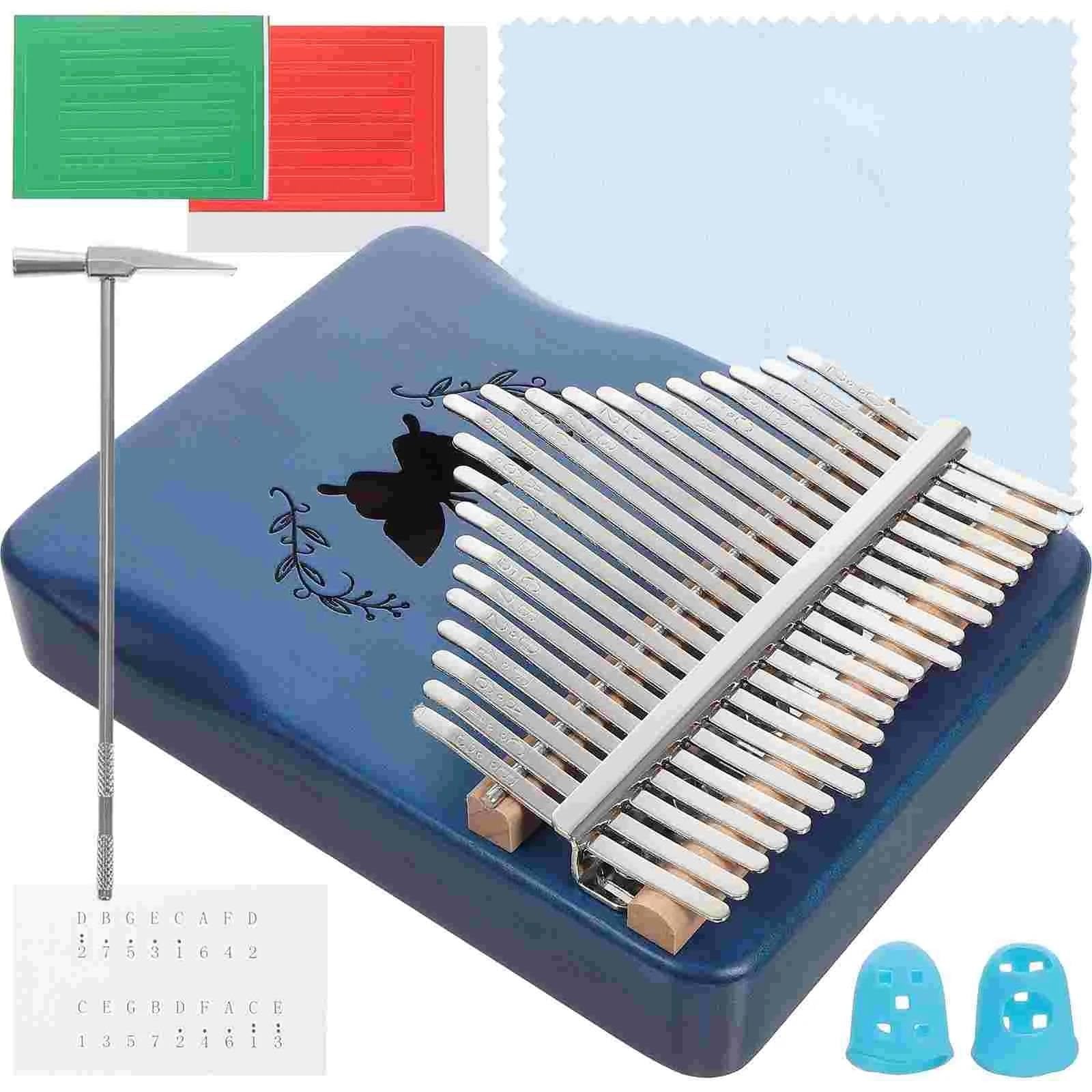 Pianino Kciukowe Kalimba Przenośny Kalimba 21-tonowy Fortepian Kciukowy Piękny Drewniany Instrument Muzyczny Na Palce