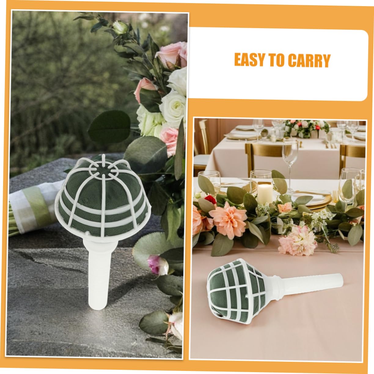 NUOBESTY 18pezzi Supporto per Bouquet da Matrimonio con Interna Base per Composizioni Floreali da Cerimonia Leggero e Facile da Installare
