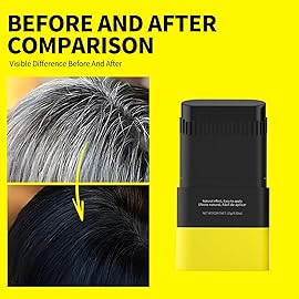 SEVICH Touch Up Comb 2 in 1 Korean, Instant Hair Root Touch-Up Stick | Dual-Sided Design For Natural Gray Coverage, Long-Lasting Moisturizing Formula With Plant Extracts,15g Black
