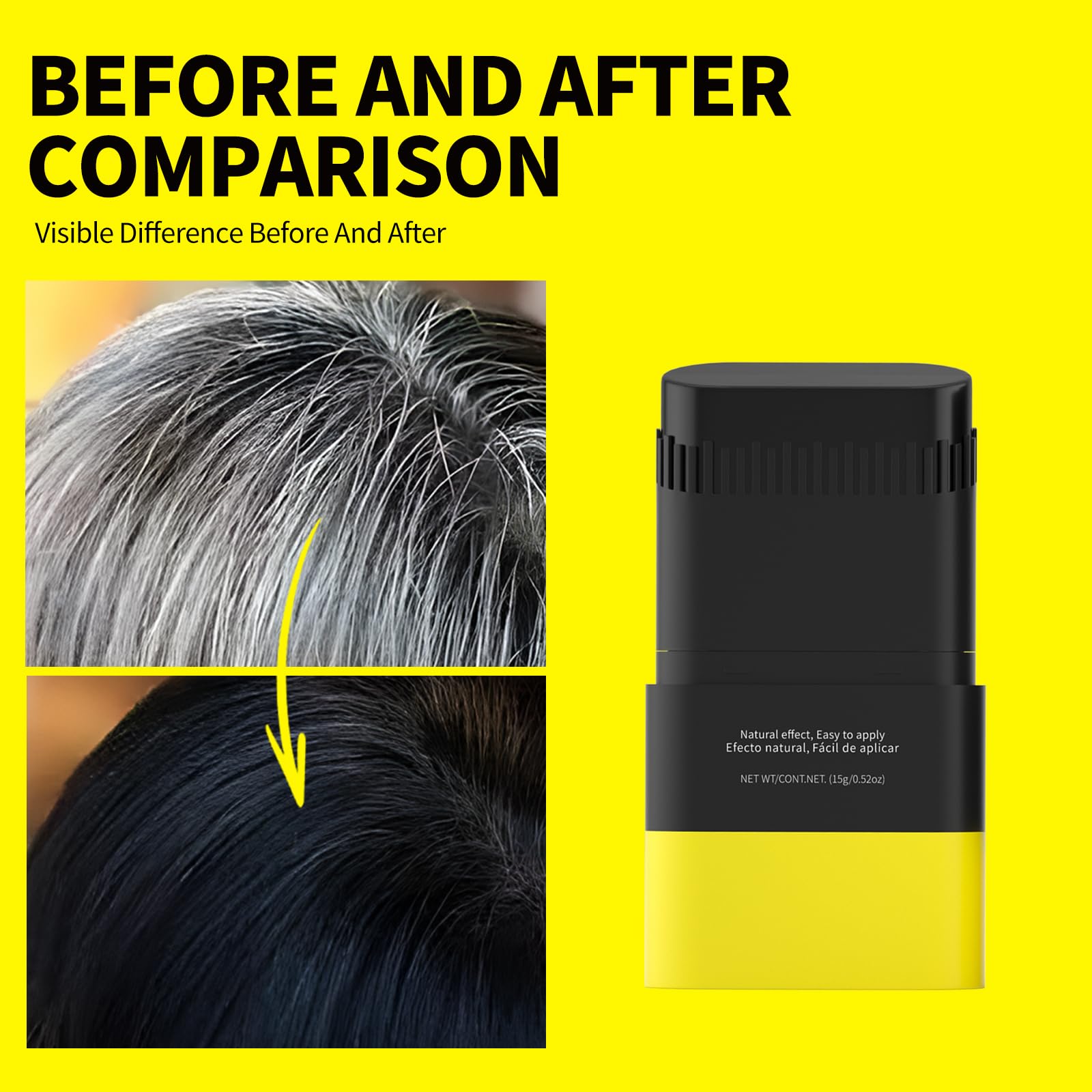 SEVICH Touch Up Comb 2 in 1 Korean, Instant Hair Root Touch-Up Stick, Black 15g, 15 g (Pack of 1) - Image 2