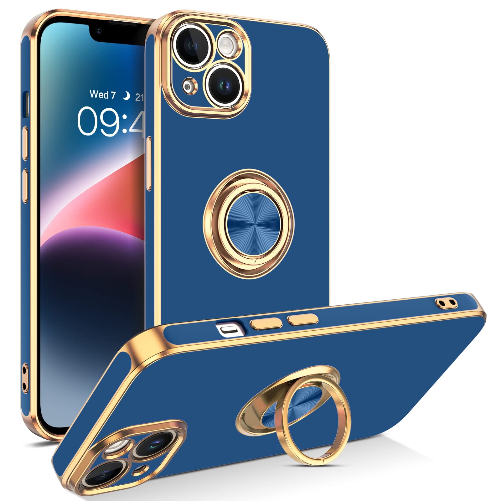 Coque iPhone 14 résistante aux chocs avec support magnétique 360° - 8