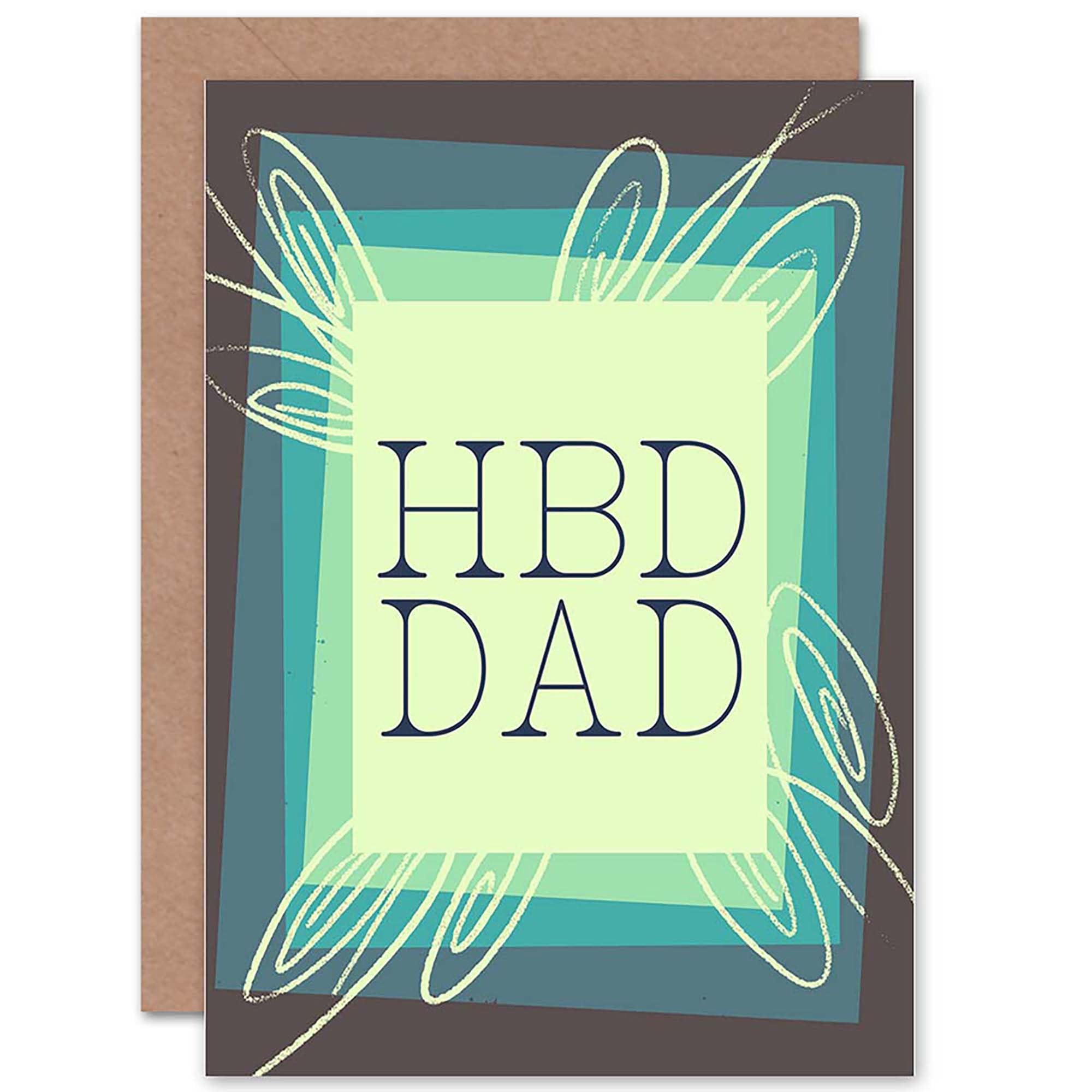 Wee Blue Coo CARD BIRTHDAY HAPPY DAD TEXT MESSAGE SPEAK HBD FUN GIFT