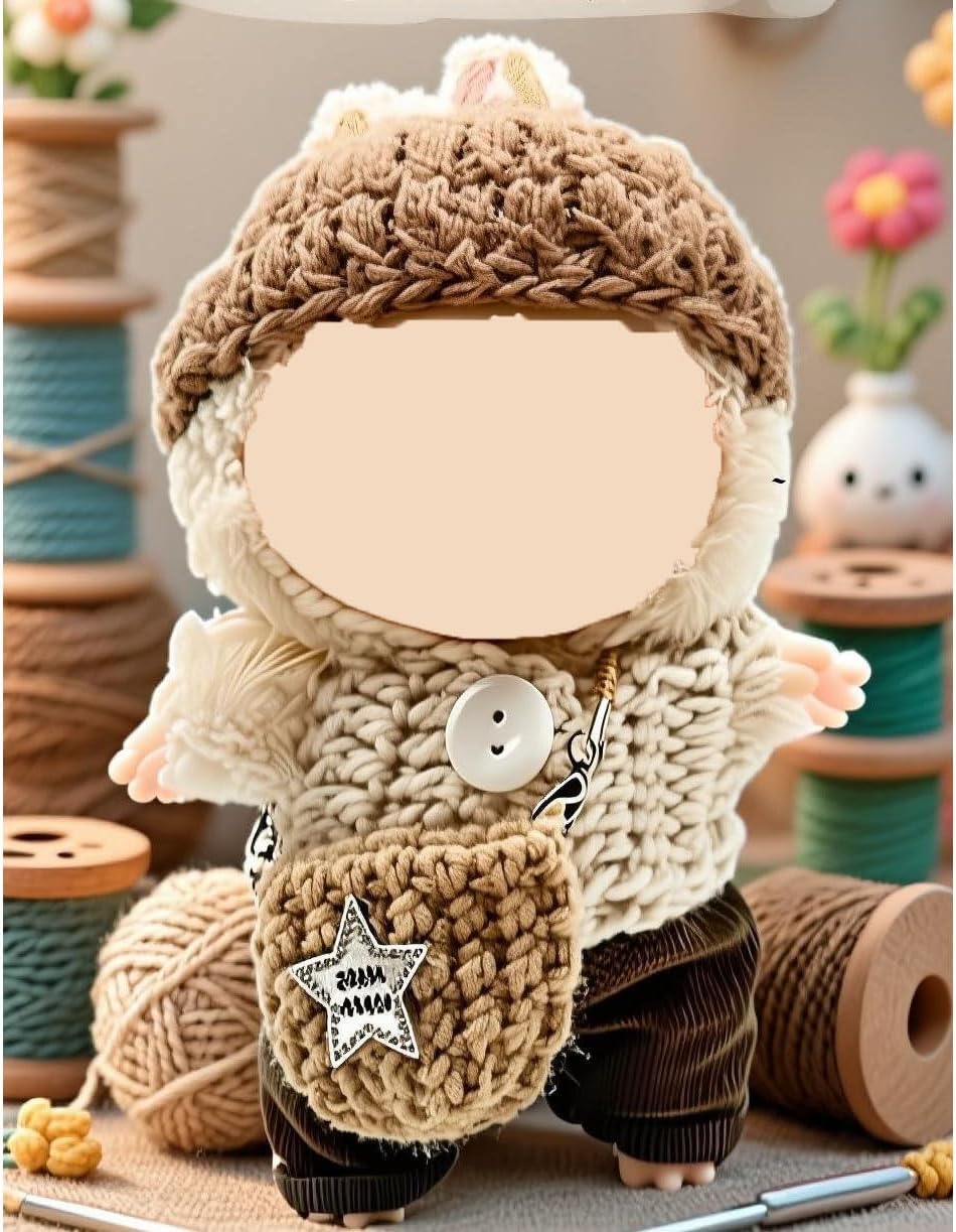 Doll Clothes Set & Outfit for Blind Box Dolls of 5.91-6.7inch (15-17cm) with Accessories Luxury Chic Stylish Adorable Cute Unique Style of Dolls Clothes for Dress up 4 Pieces (No Doll) (E)