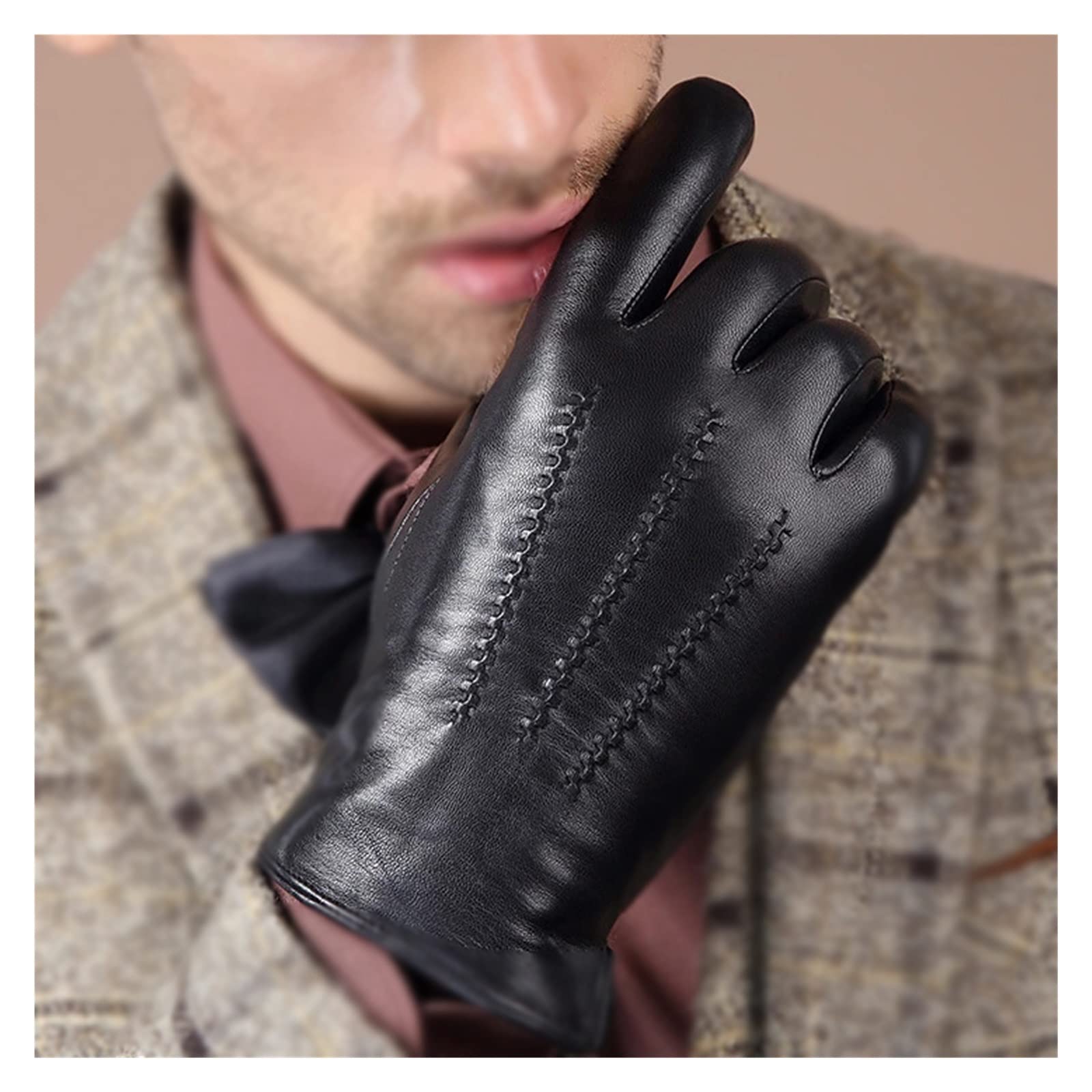 Guantes cálidos para hombre de invierno con dedos táctiles suaves talla S para viento