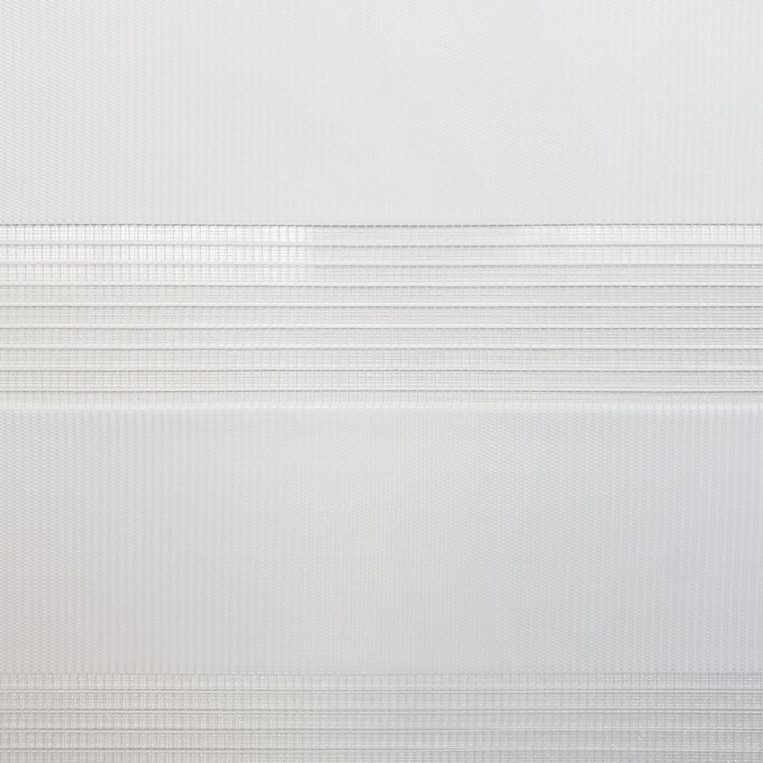 MADECOSTORE Estor Doble enrollador de día Nocturno, Blanco, 65 x 190 cm, fijación con o sin Taladro, Cadena coordinada