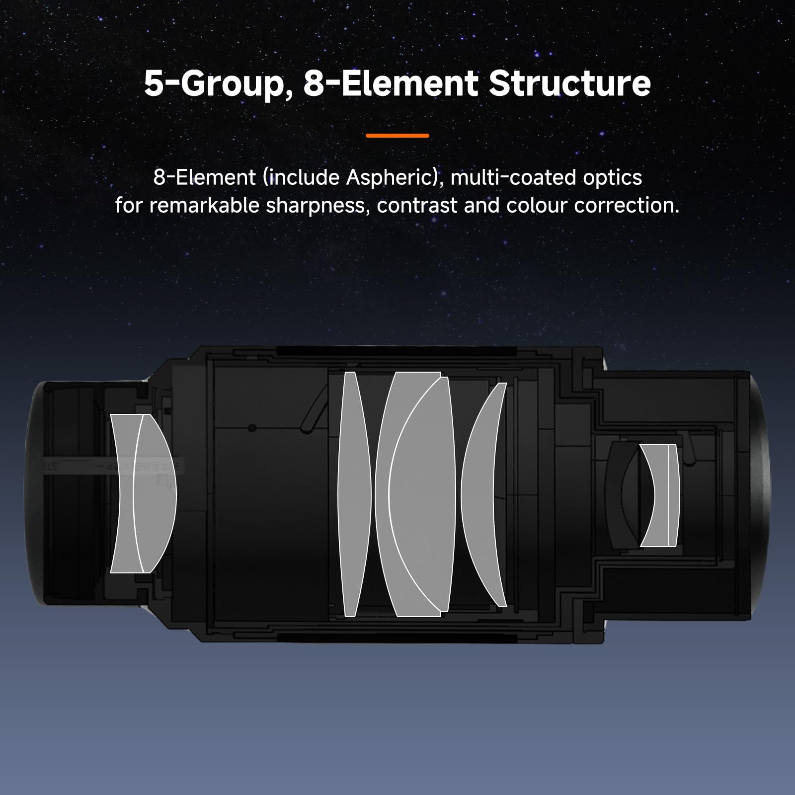 Svbony SV245 Oculare per Telescopio con Zoom, 1.25" 8 mm-16 mm Oculare Universale per Telescopio, Campo Visivo Costante 63° Accessori per Astronomia con Adattatore da 2", per Osservazione della luna