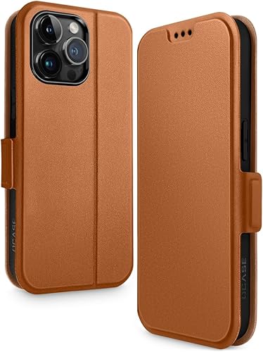 Miniatura 62 de OCASE Funda tipo cartera para iPhone 15 Pro Max, funda delgada de piel sintética, ranuras para tarjetas, bloqueo RFID, soporte, funda de teléfono a