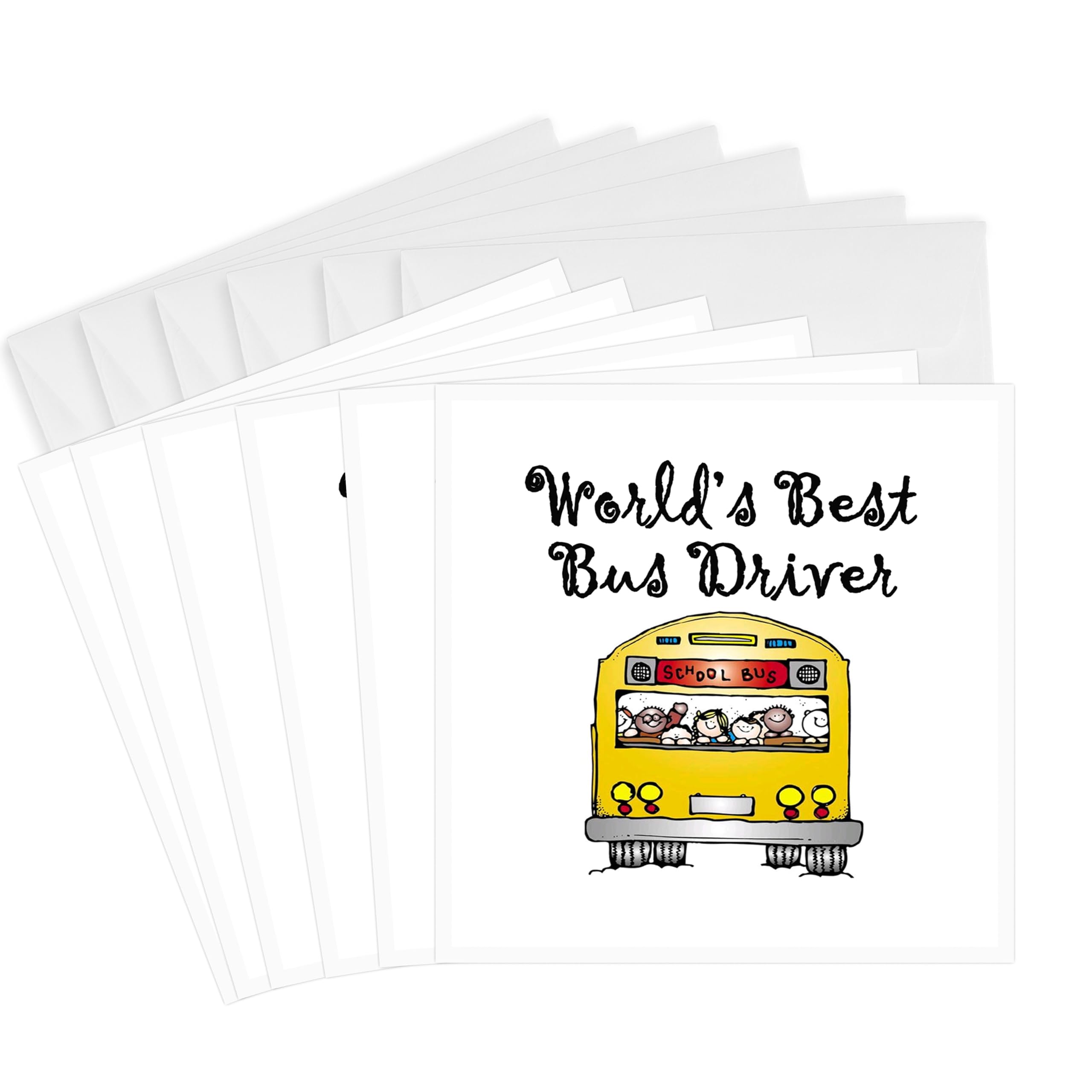 Snapklik.com : Worlds Best Bus Driver. - Greeting Cards, 6 X 6 Inches ...