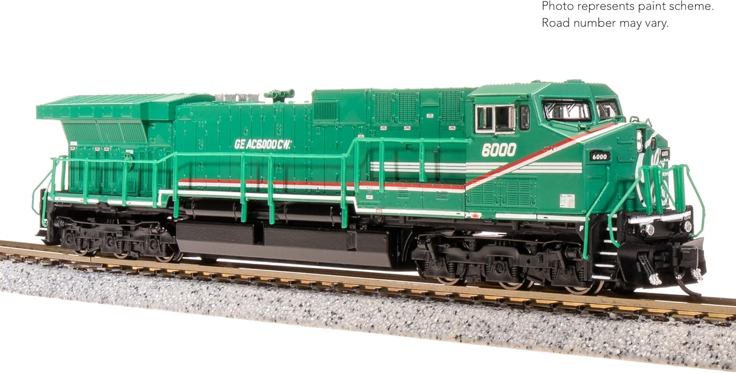 Broadway Limited 8577 GE AC6000, GE Demo #6000, Green Demo Paint, Paragon4 Sound/DC/DCC, N Scale