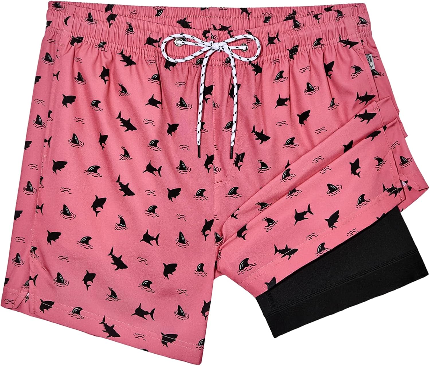 American Trends Mens Swim Trunks with Compression Liner Quick Dry Swimsuit 5" Men's Board Shorts
