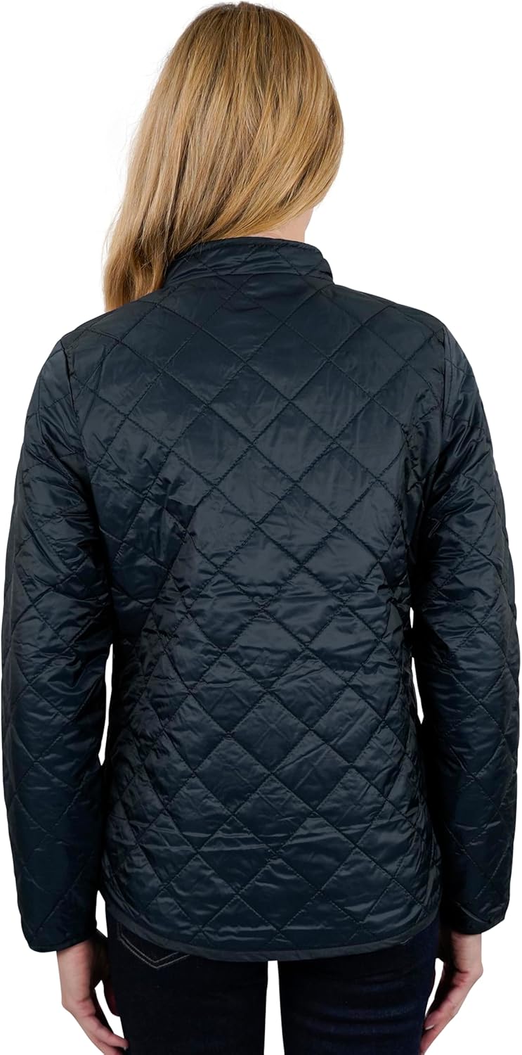 Vantage Apparel Women's Everett Bomber Jacket – NCAA Quilted Polyester, Water-Repellent, Packable Zocket Jacket