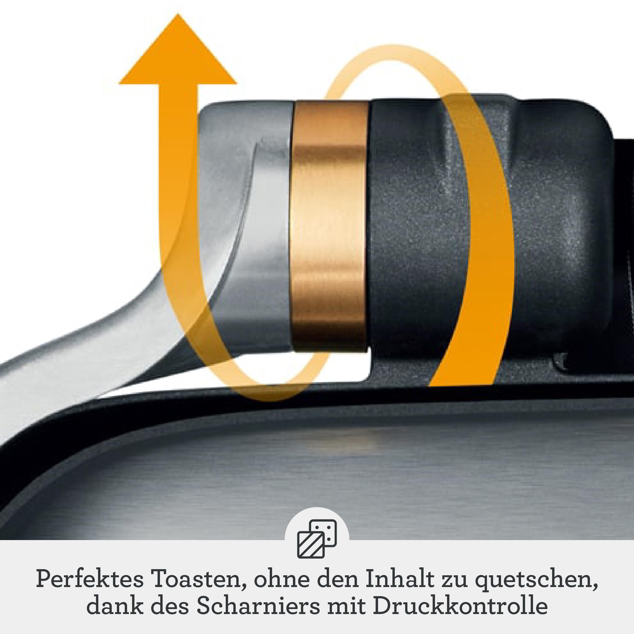 Sage The Perfect Press, Sandwichmaker, 2 Scheiben, Gebürsteter Edelstahl | Sandwichmaker, 2 Scheiben, Antihaftbeschichteter Sandwich-Toaster, Platzsparend, Einfach zu Reinigen, Druckkontroll-Scharnier