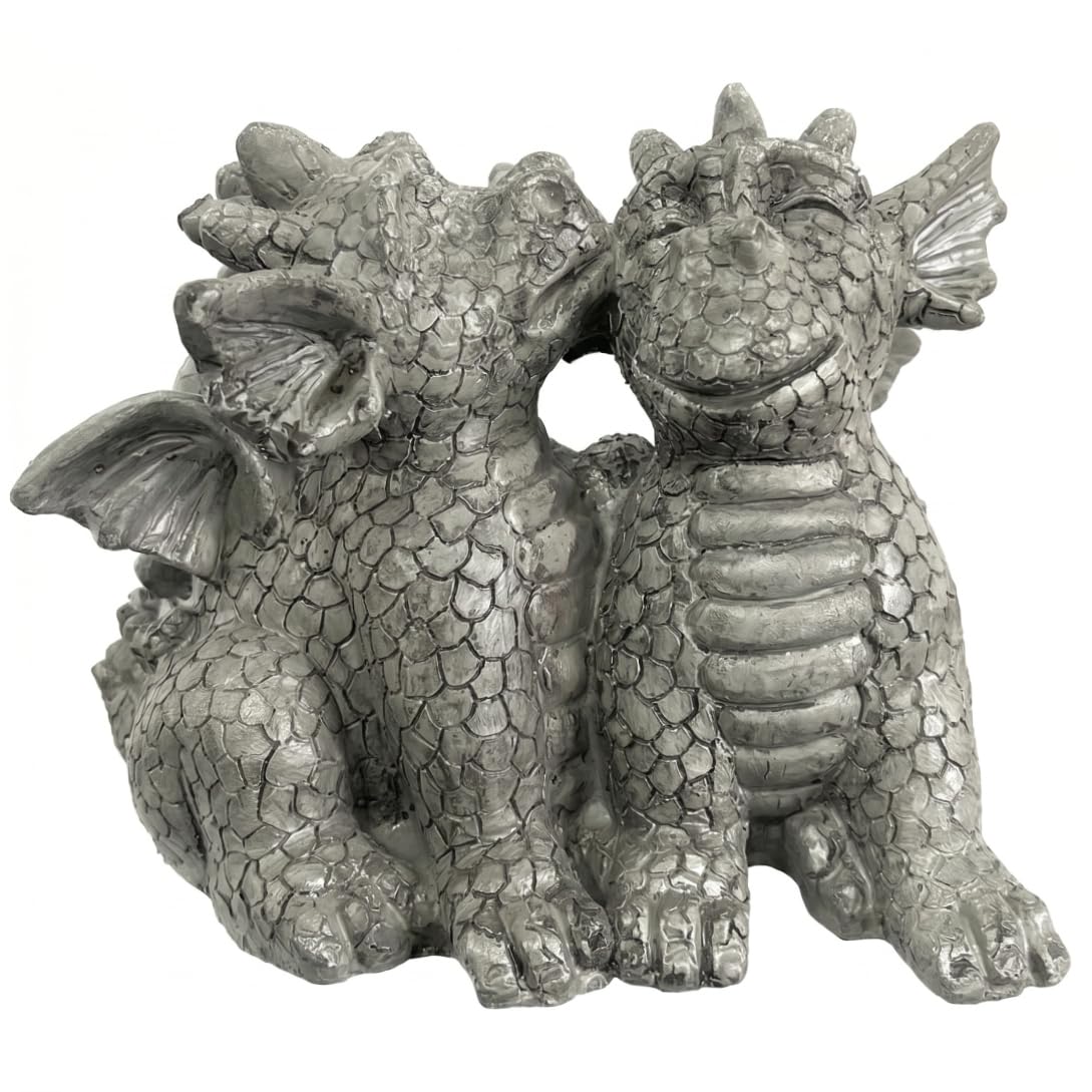 Syutokul Dragon Garden Statue, Outdoor Resin Lawn Ornaments Statue Resin Garden Sculpture for Outside Lawn Patio Yard Ornament