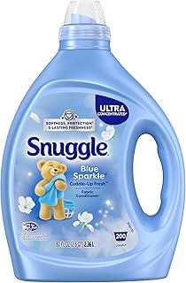 Snuggle Blue Sparkle Liquid Fabric Softener, 2X Concentrated, 200 Loads, 80 Fl Oz