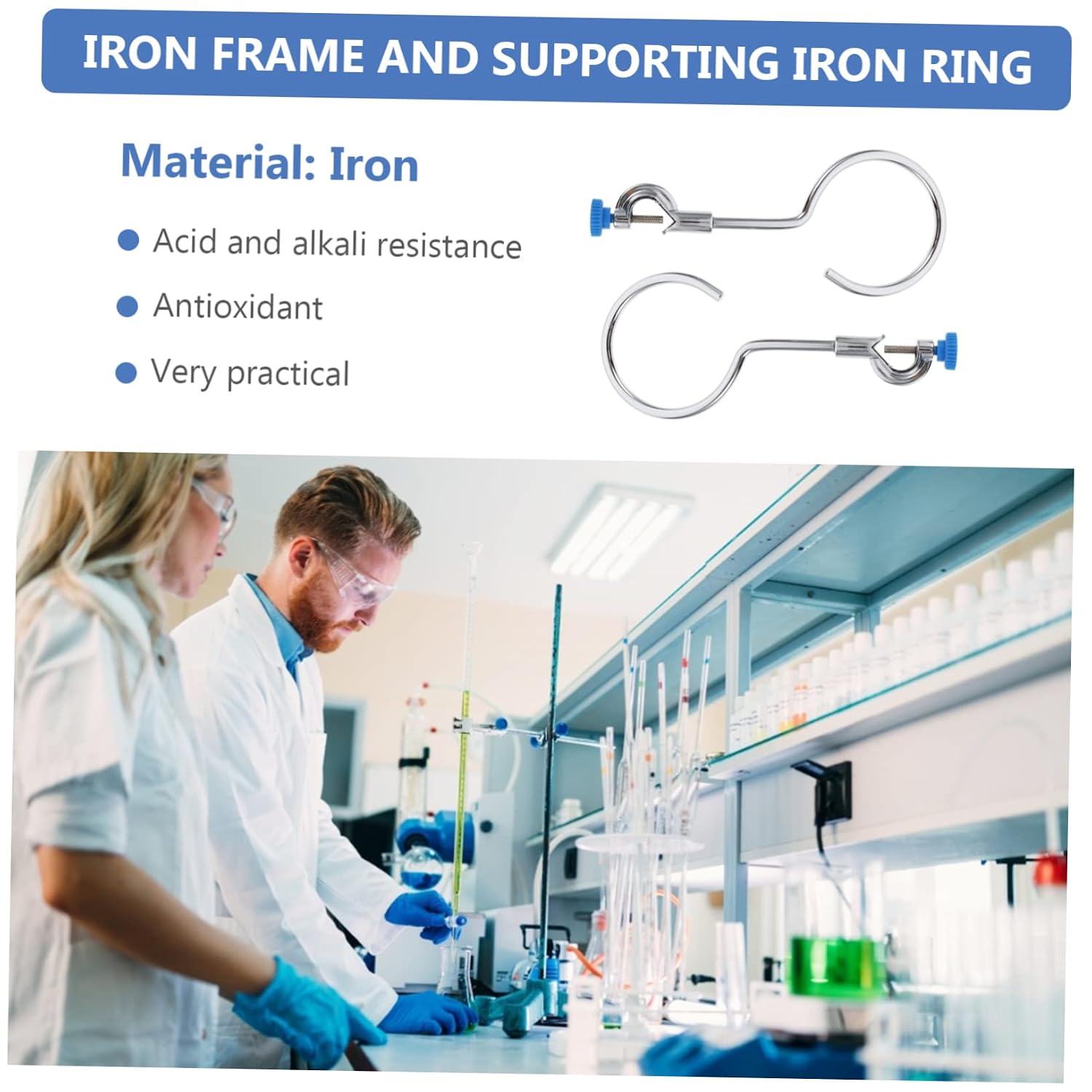 1pc Open Ring Clamp Support Stand for Separating Funnel Rack Equipment for Chemistry Experiments Lightweight Portable Suitable for Schools and Professional Use