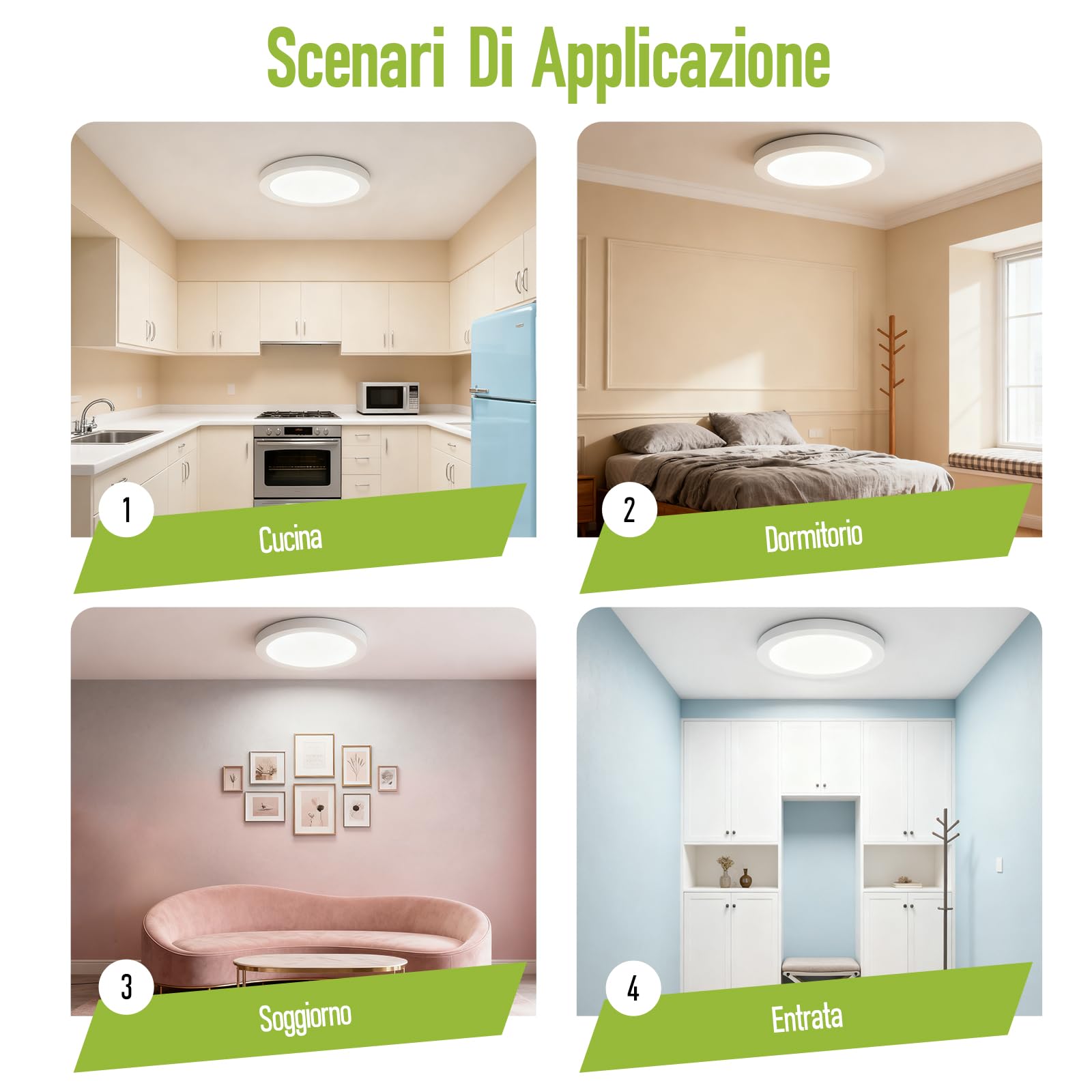 Plafoniera LED Soffitto 36W 2900LM 3CCT 3000K/4000K/6000K Impermeabile Lampada da Soffitto IP44 Plafoniera Bagno Non Dimmerabile Alluminio Φ400mm x 30mm