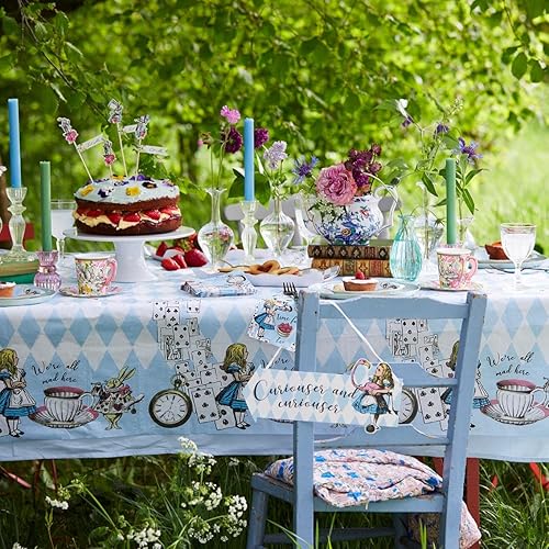 Miniatura 7 de Talking Tables Platos de Alicia en el país de las maravillas  Vajilla desechable para suministros de fiesta de té de sombrerero loco, cumpleaños,