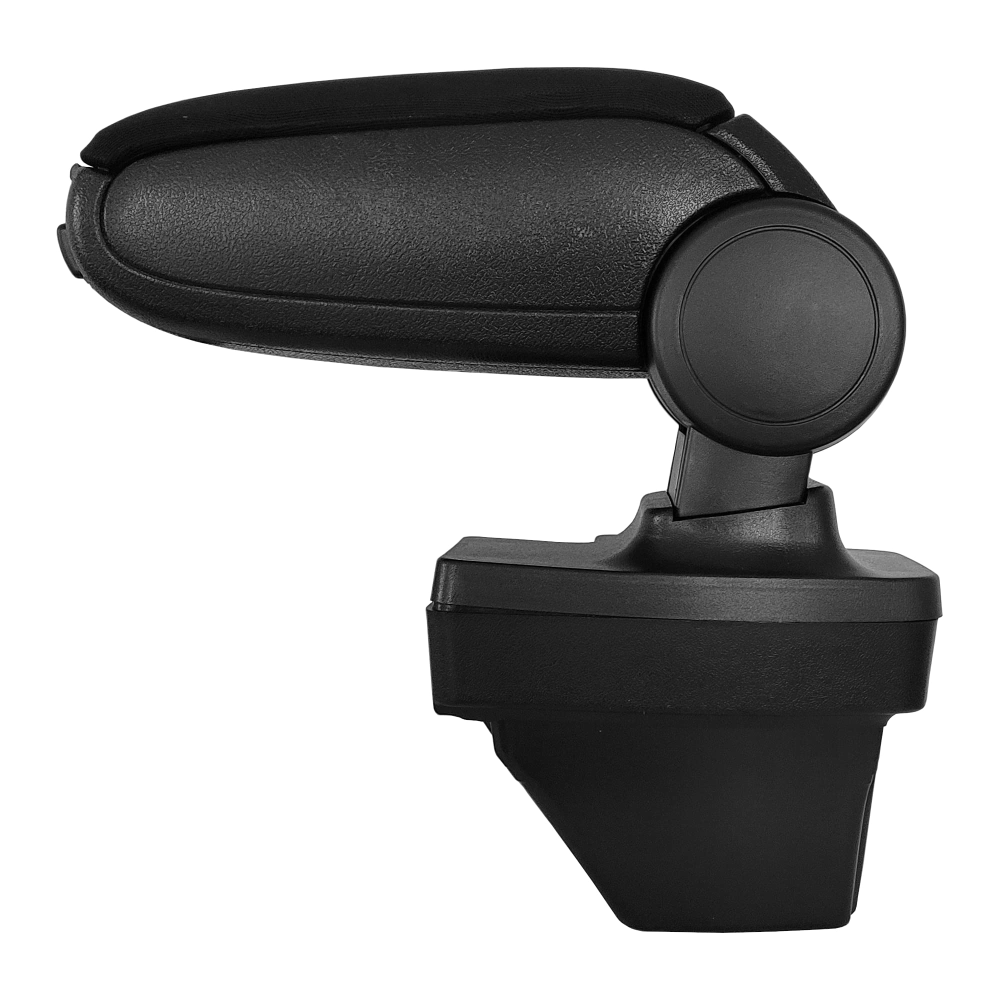 Bracciolo Centrale con Vano Portaoggetti per Auto - Poggiabraccio per Automobile Marca Specificata - Rivestimento in Tessuto - Nero