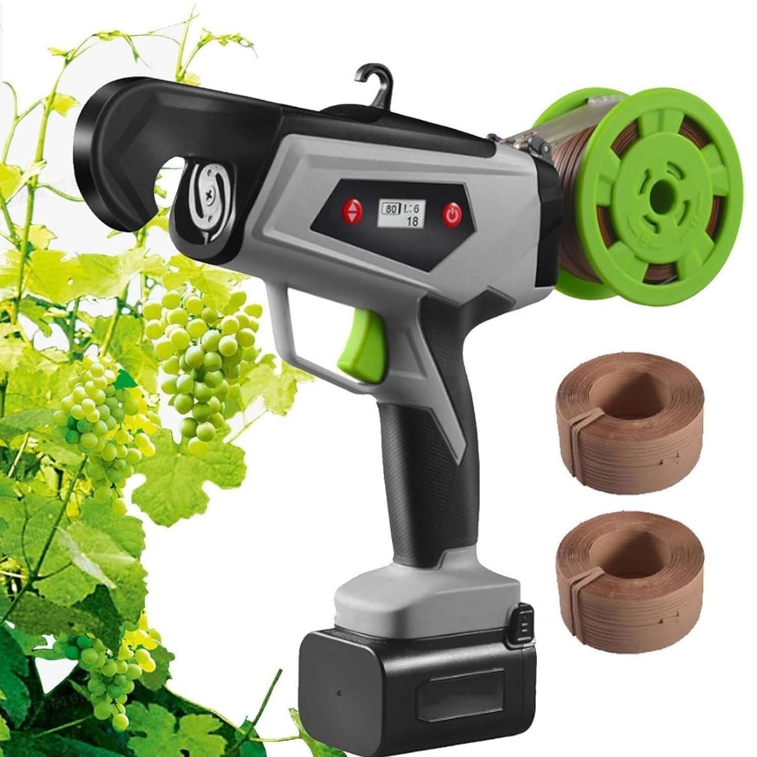 Máquina eléctrica de atado de enredaderas, correas ajustables de 3 a 8 y 25 mm de diámetro para verduras, frutas, herramientas de jardín