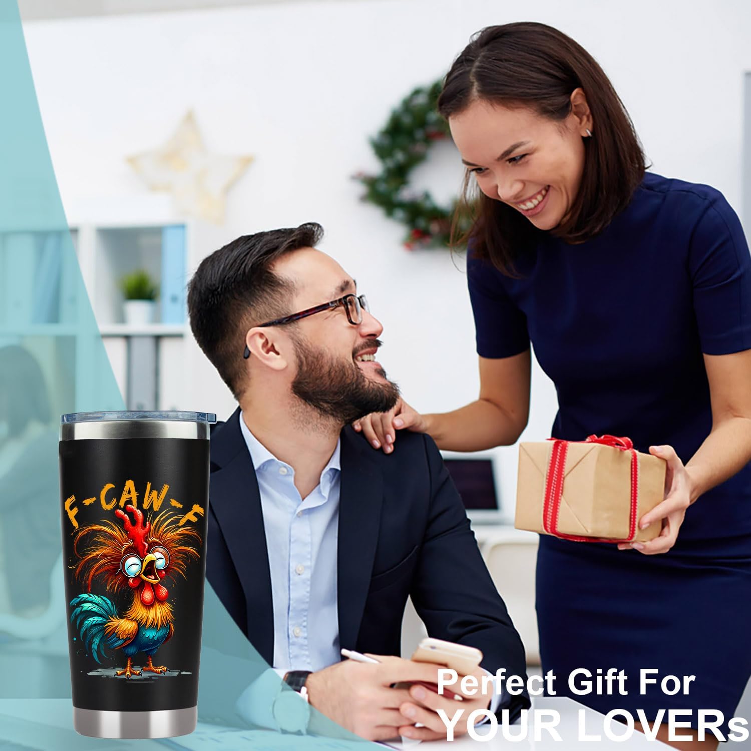 CHICKOR 20 oz Chicken Tumbler fcawf Mug - Funny Chicken Gifts for Women & Men - Fuck This Shit Rooster Coffee Cup - Insulated Stainless Steel Travel Mug - Gag Gift for Chicken Lovers image 5